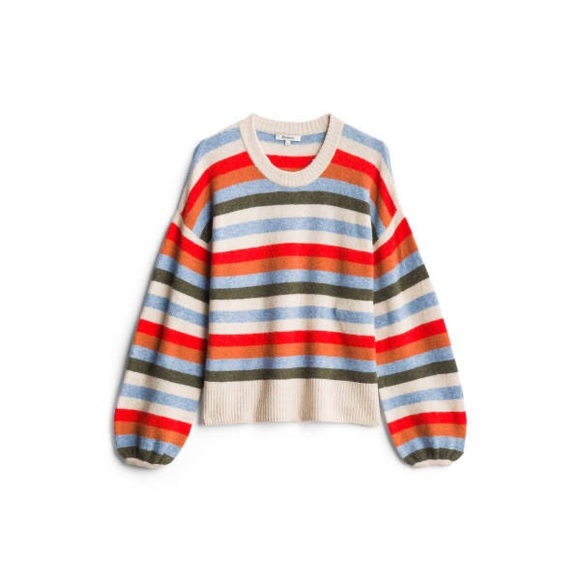 Madewell Sweaters - Madewell Balloon Sleeve Striped Sweater